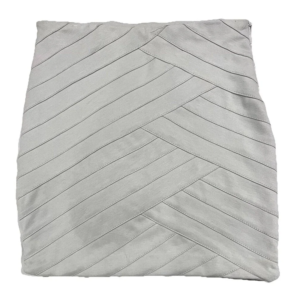 HeartSoul Bandage Style Mini Skirt Ivory Stretch Y2K Sz Small Side Zip 16”